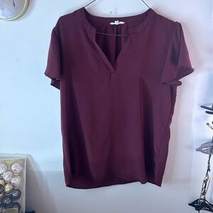 Maurices Deep Burgundy Blouse